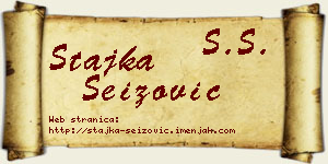 Stajka Seizović vizit kartica